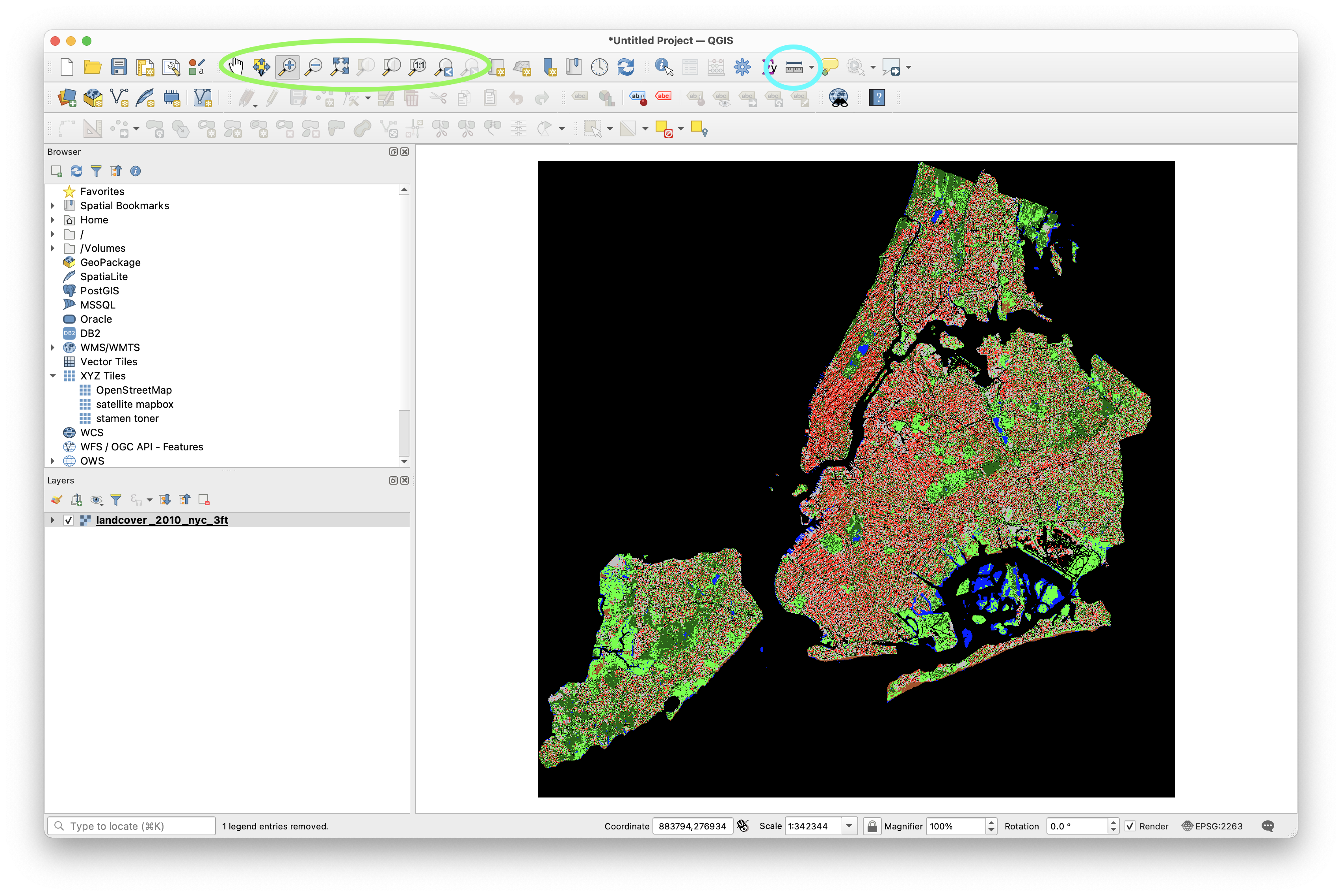 land cover dataset rendered