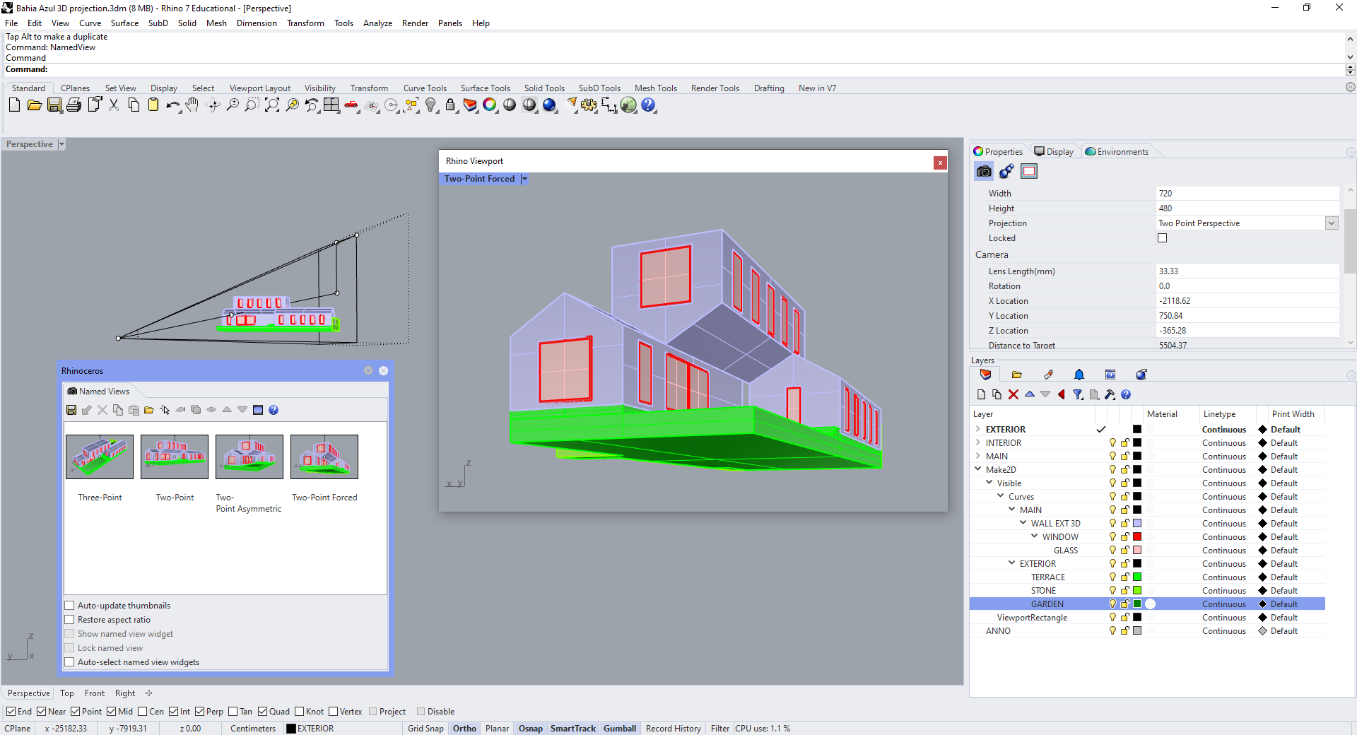 two-point perspective setup