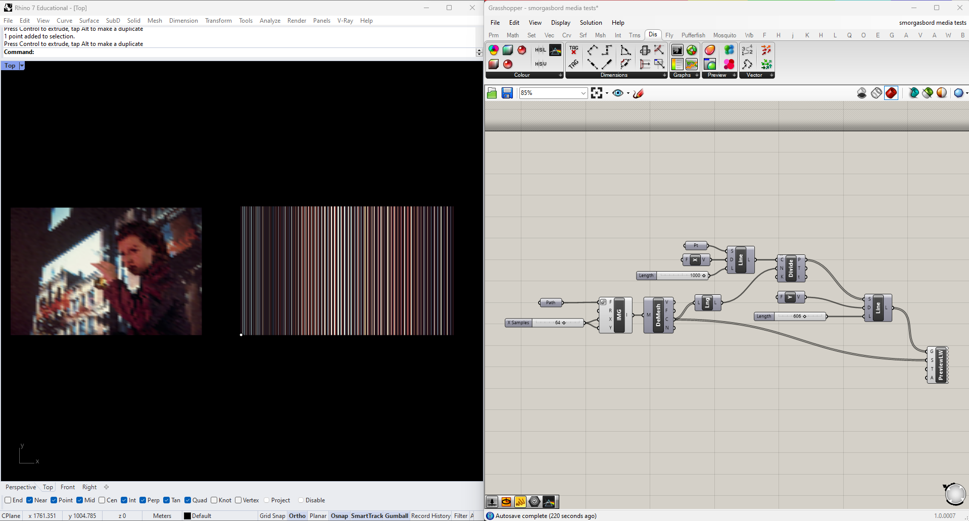 linear arrangement of colors