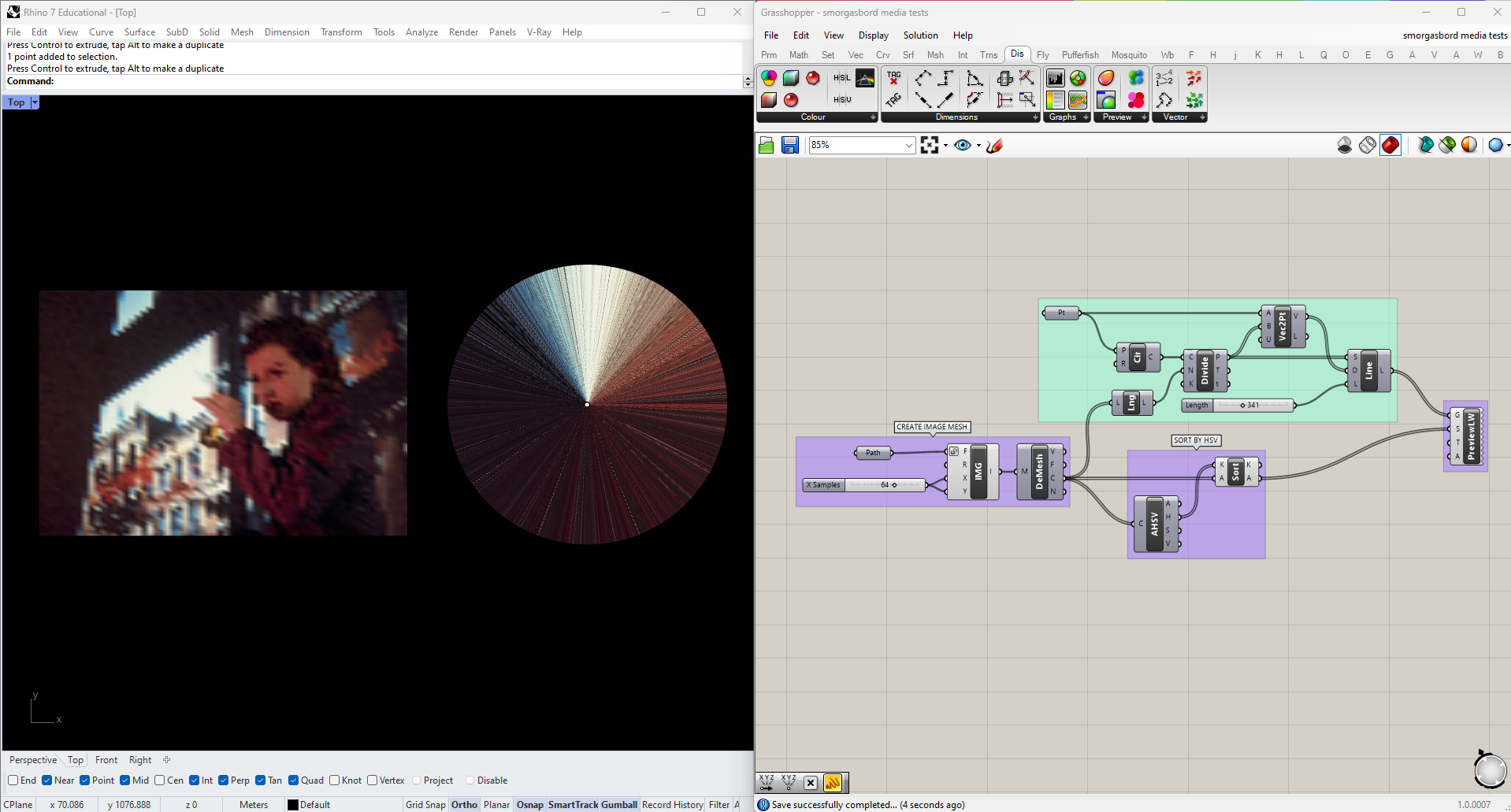 colors sorted radially by hue