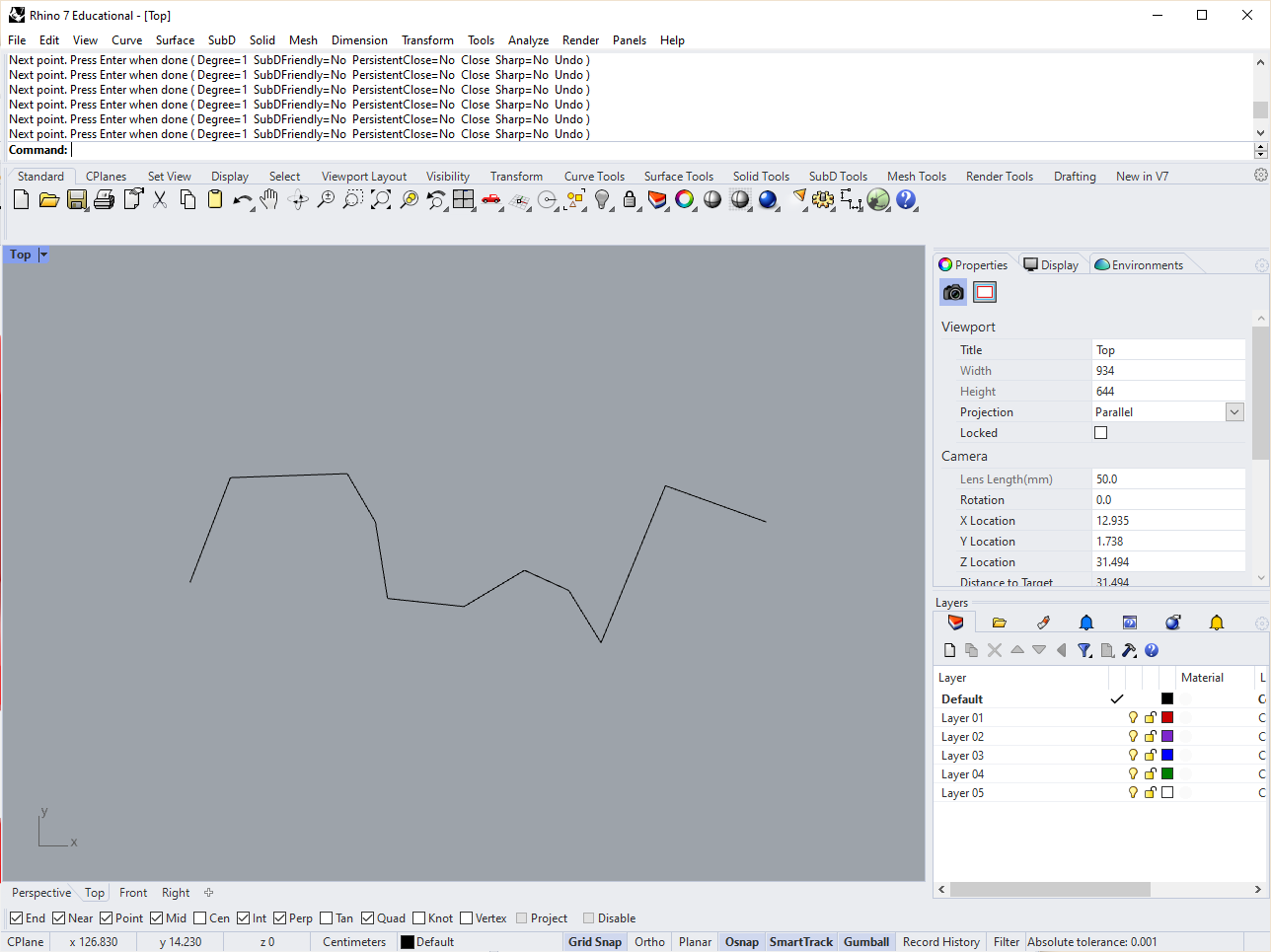 Degree-1 curve