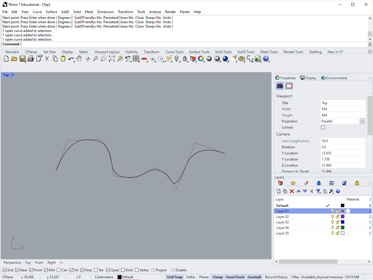 Degree-2 curve