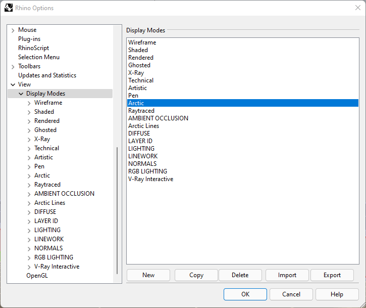 copying a display mode