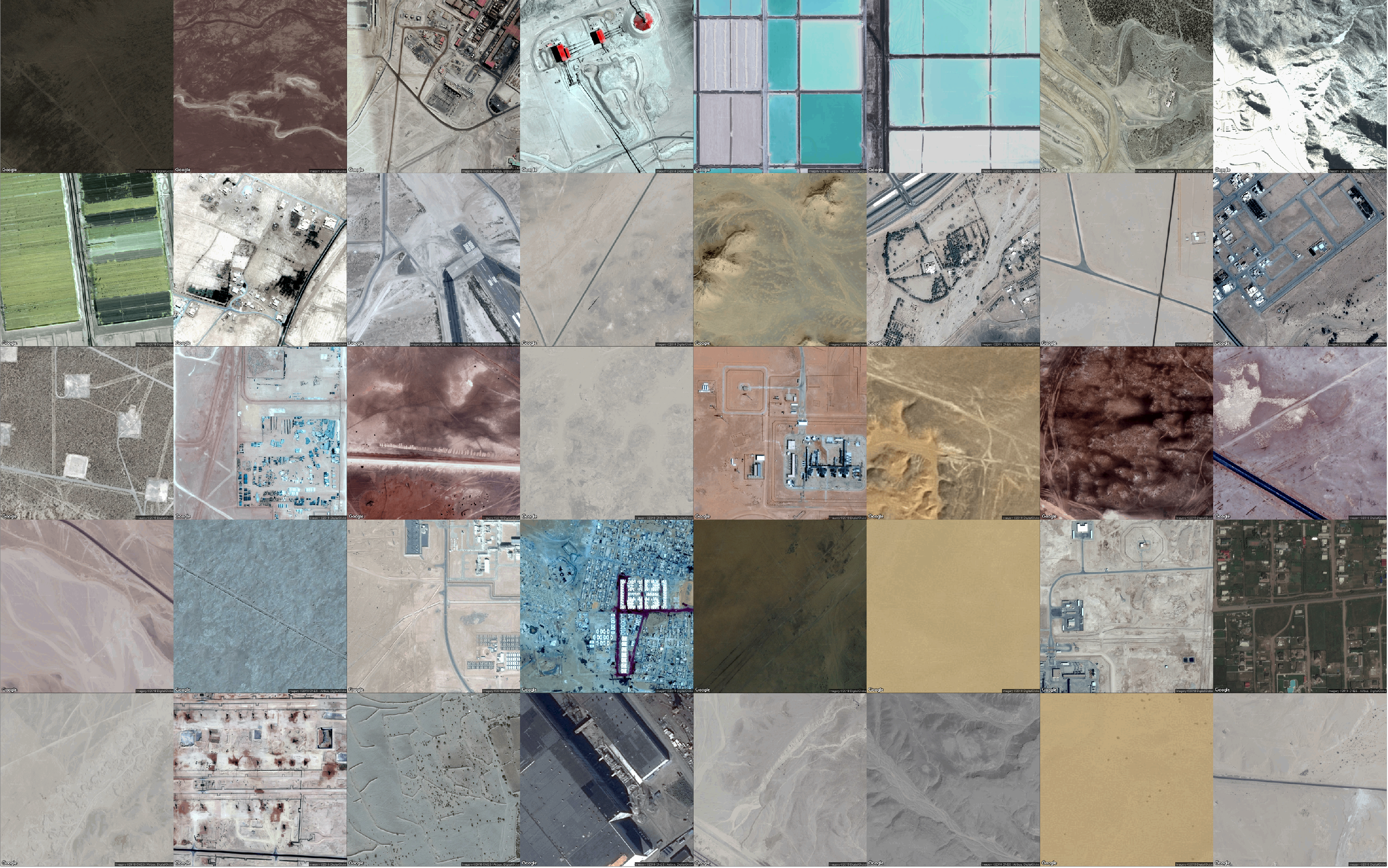 grid of satellite images