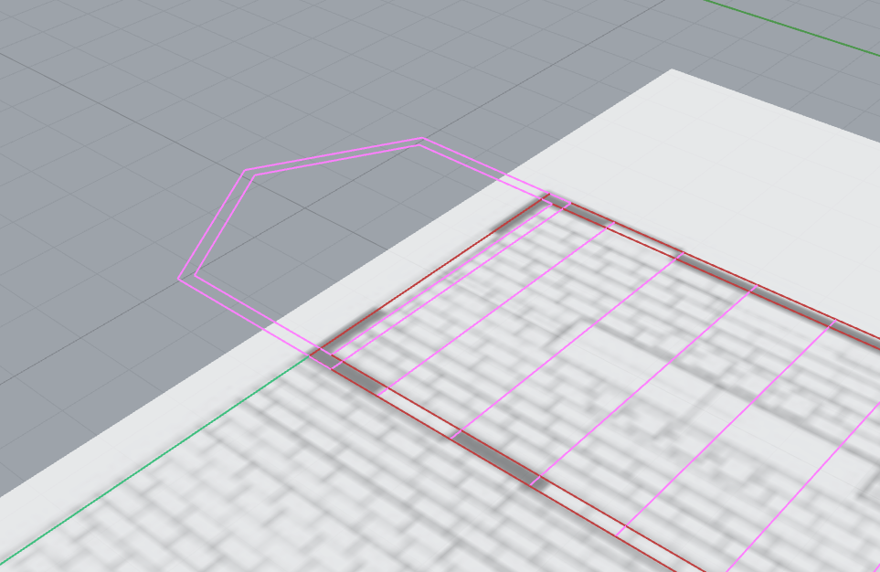 placing the cross section