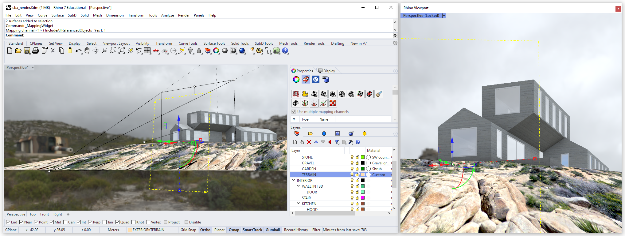 planar mapping of terrain