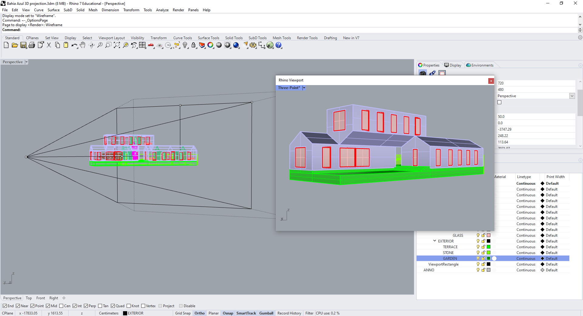 two-point perspective setup